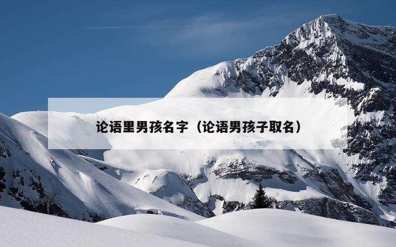 论语里男孩名字（论语男孩子取名）