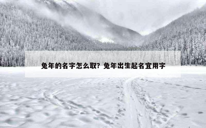 兔年的名字怎么取？兔年出生起名宜用字
