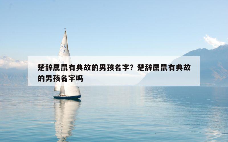 楚辞属鼠有典故的男孩名字？楚辞属鼠有典故的男孩名字吗