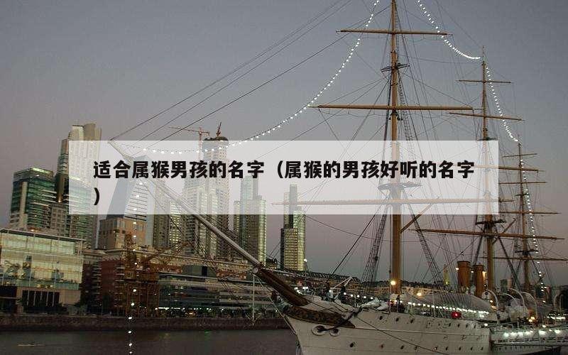 适合属猴男孩的名字（属猴的男孩好听的名字）