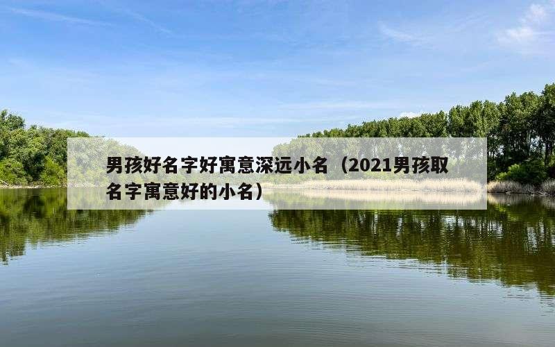 男孩好名字好寓意深远小名（2021男孩取名字寓意好的小名）