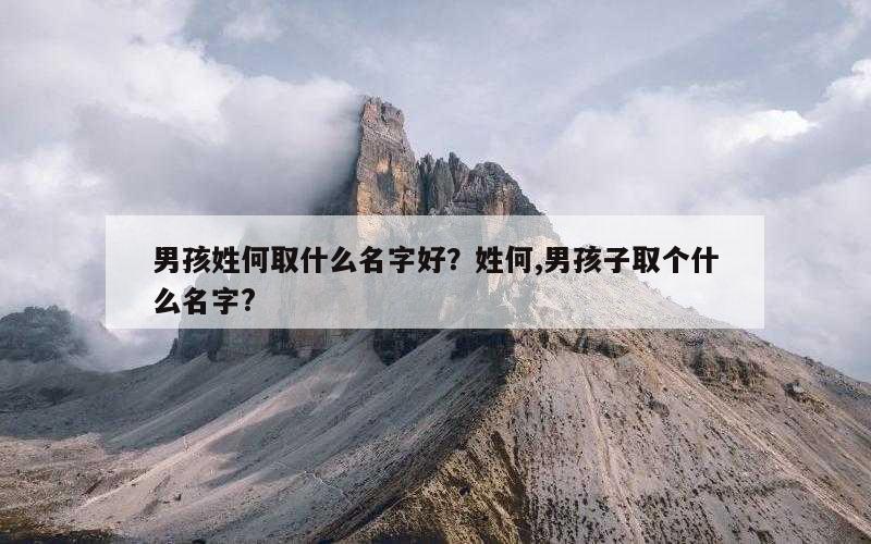 男孩姓何取什么名字好？姓何,男孩子取个什么名字?