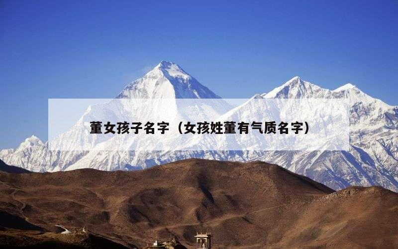 董女孩子名字（女孩姓董有气质名字）