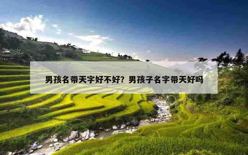 男孩名带天字好不好？男孩子名字带天好吗