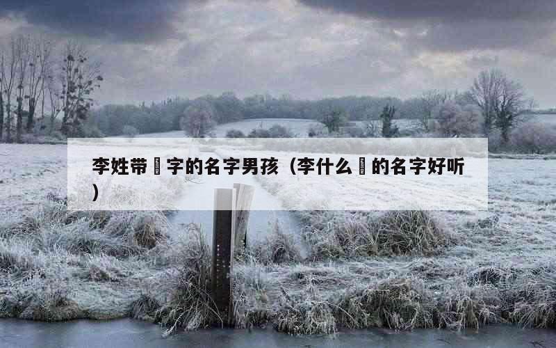 李姓带玥字的名字男孩（李什么玥的名字好听）