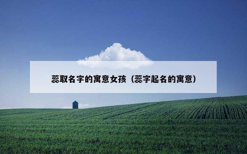 蕊取名字的寓意女孩（蕊字起名的寓意）