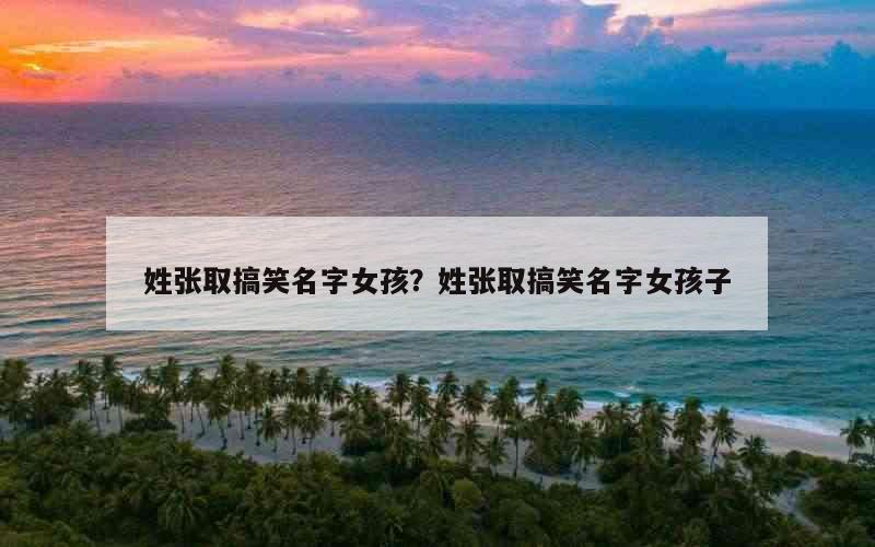姓张取搞笑名字女孩？姓张取搞笑名字女孩子