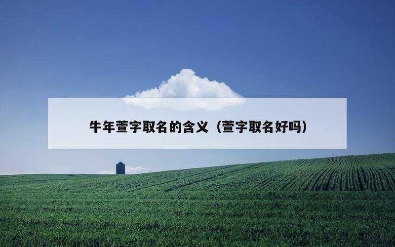 牛年萱字取名的含义（萱字取名好吗）