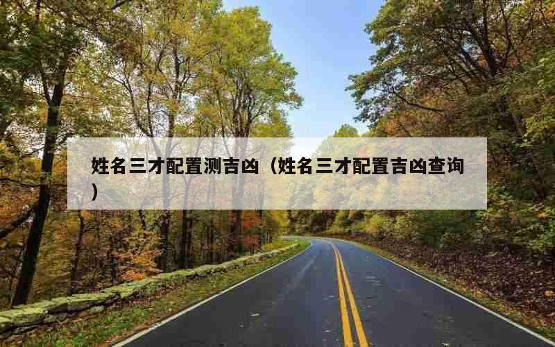 姓名三才配置测吉凶（姓名三才配置吉凶查询）