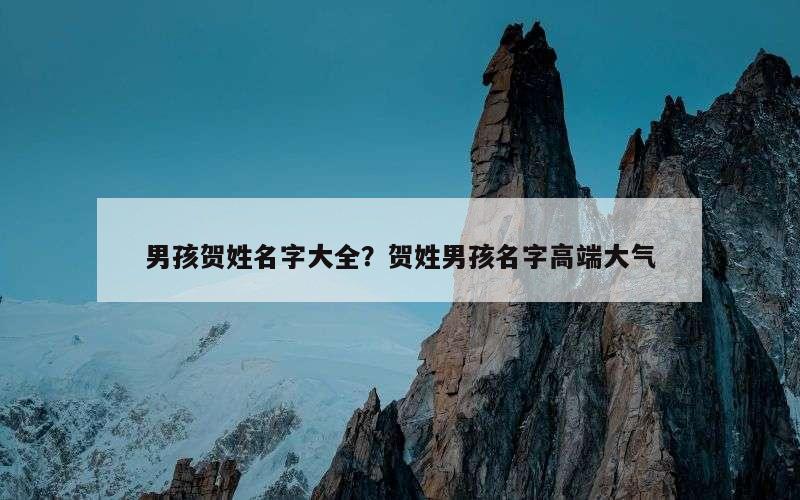 男孩贺姓名字大全？贺姓男孩名字高端大气