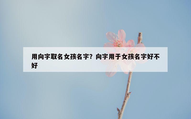 用向字取名女孩名字？向字用于女孩名字好不好