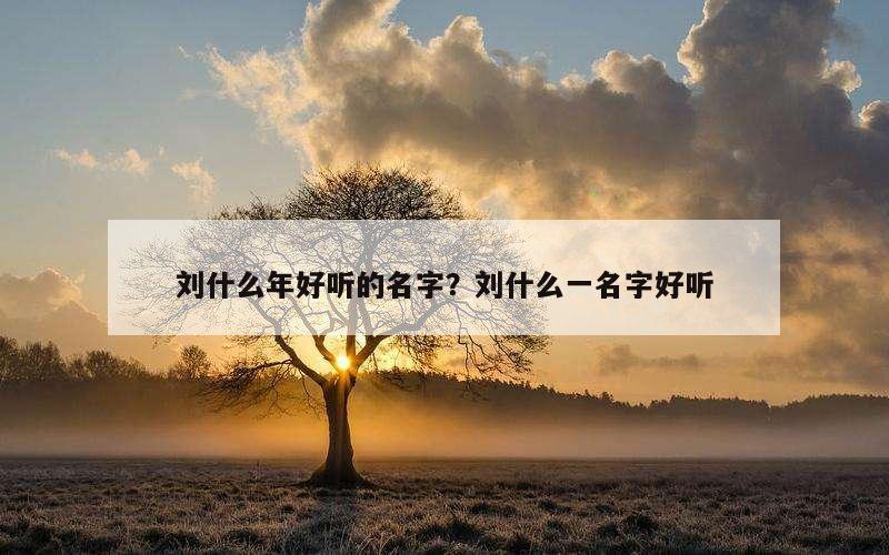 刘什么年好听的名字？刘什么一名字好听