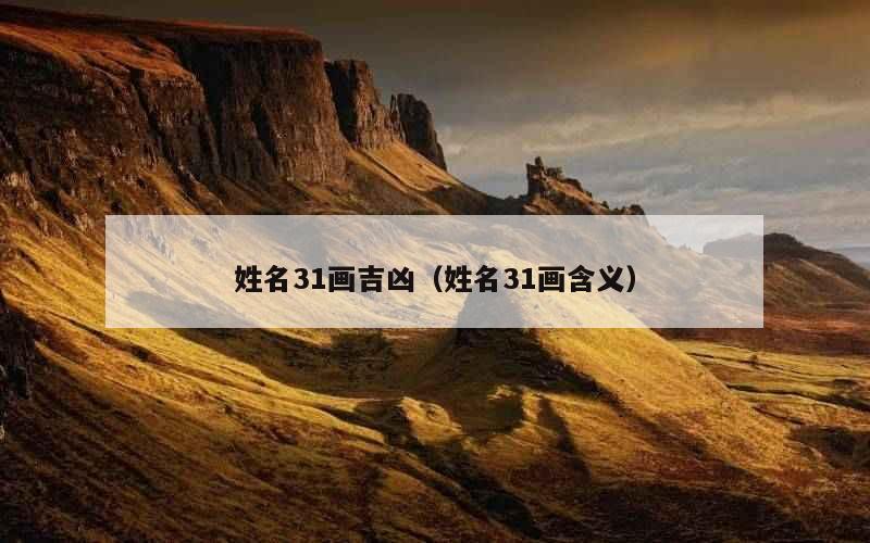 姓名31画吉凶（姓名31画含义）