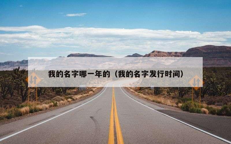 我的名字哪一年的（我的名字发行时间）