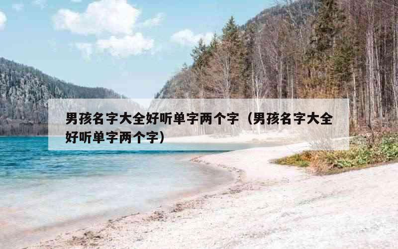 男孩名字大全好听单字两个字（男孩名字大全好听单字两个字）