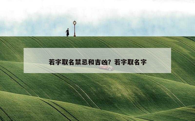 若字取名禁忌和吉凶？若字取名字