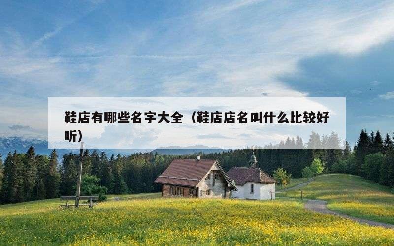 鞋店有哪些名字大全（鞋店店名叫什么比较好听）