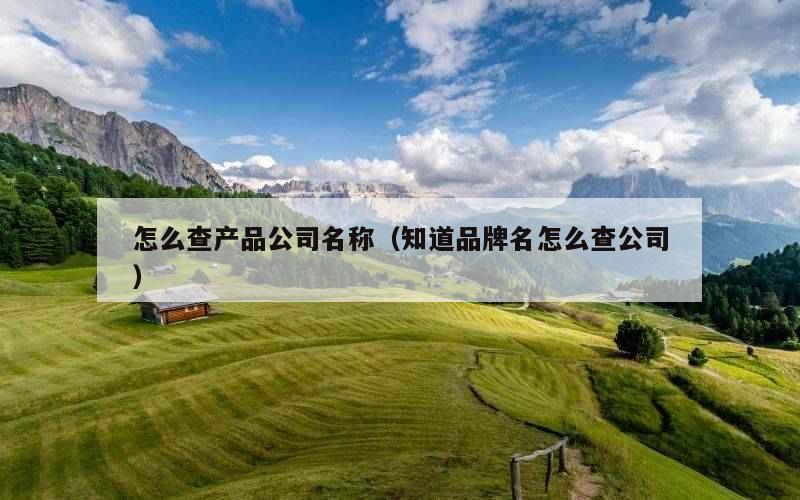 怎么查产品公司名称（知道品牌名怎么查公司）