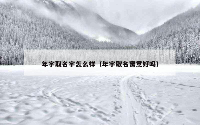 年字取名字怎么样（年字取名寓意好吗）
