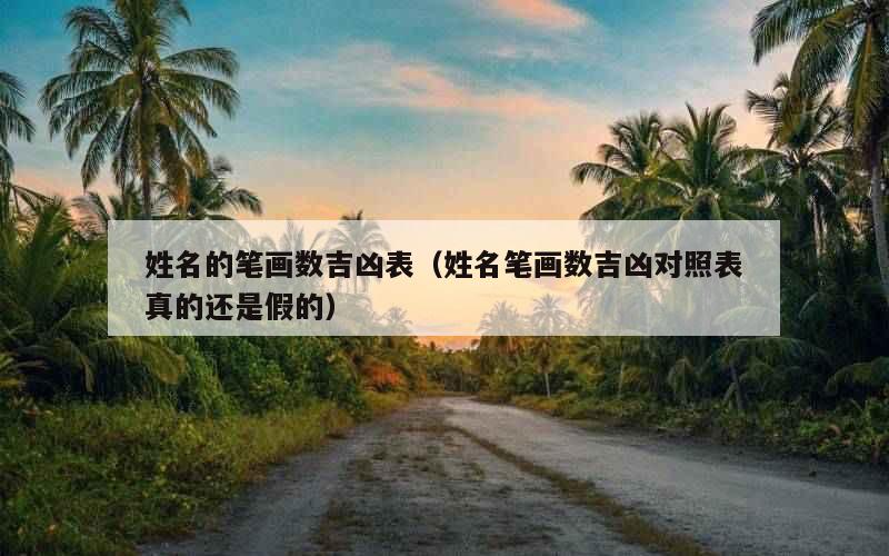 姓名的笔画数吉凶表（姓名笔画数吉凶对照表真的还是假的）