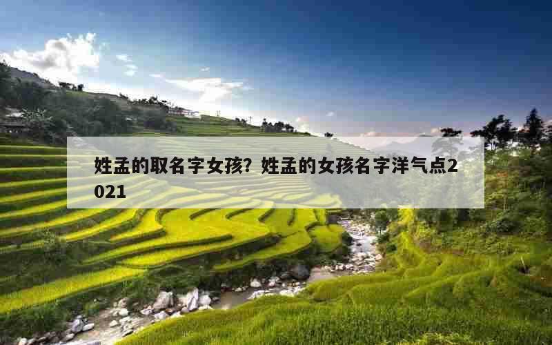 姓孟的取名字女孩？姓孟的女孩名字洋气点2021
