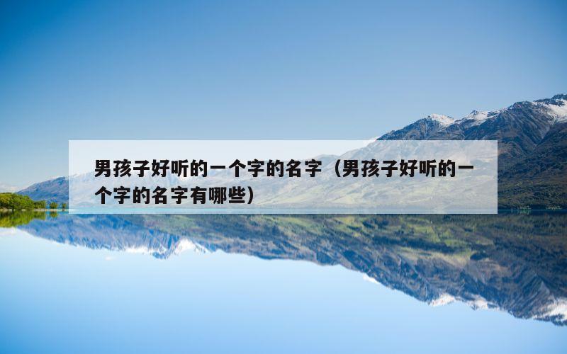 男孩子好听的一个字的名字（男孩子好听的一个字的名字有哪些）