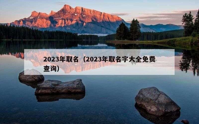 2023年取名（2023年取名字大全免费查询）