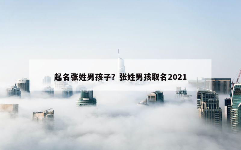 起名张姓男孩子？张姓男孩取名2021