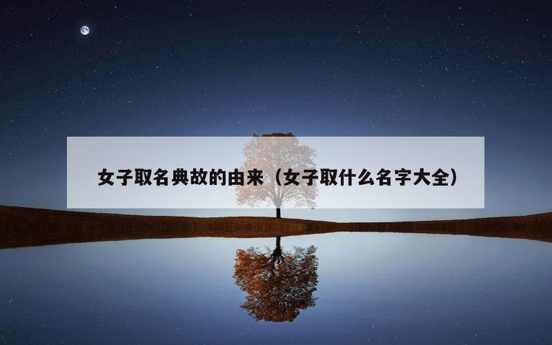 女子取名典故的由来（女子取什么名字大全）