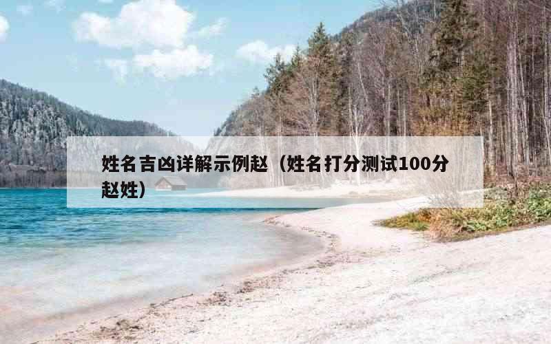 姓名吉凶详解示例赵（姓名打分测试100分赵姓）