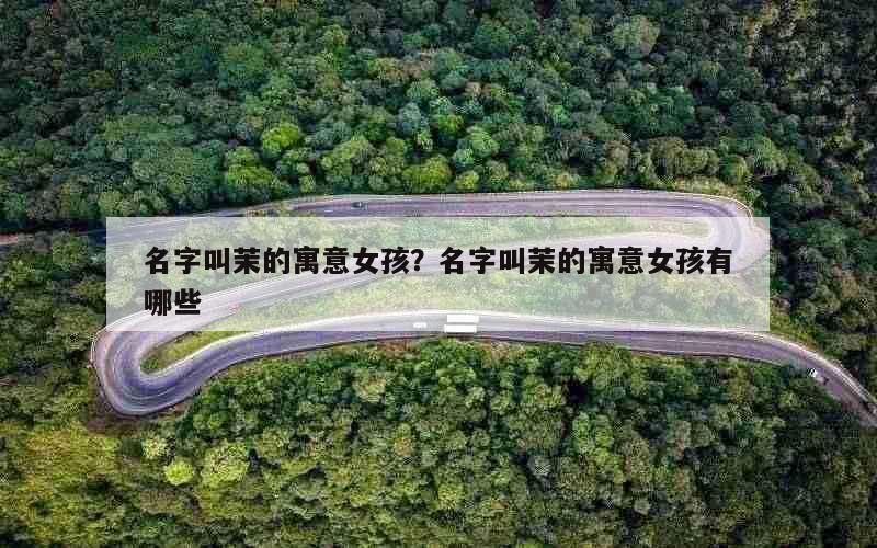 名字叫茉的寓意女孩？名字叫茉的寓意女孩有哪些