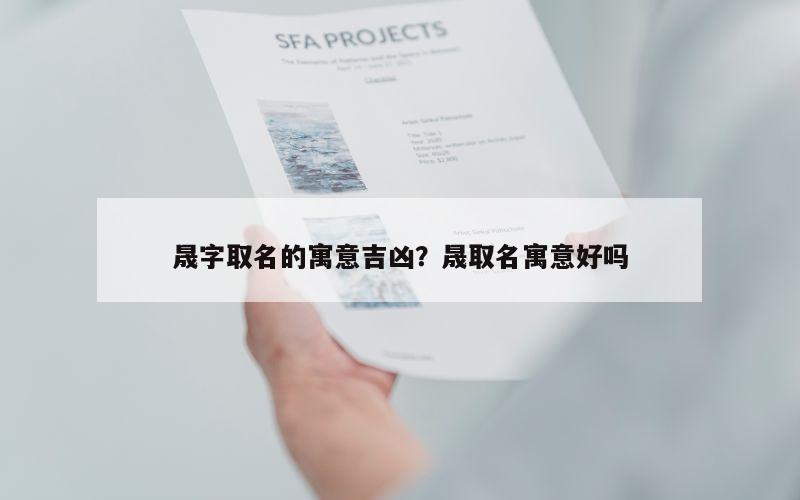 晟字取名的寓意吉凶？晟取名寓意好吗