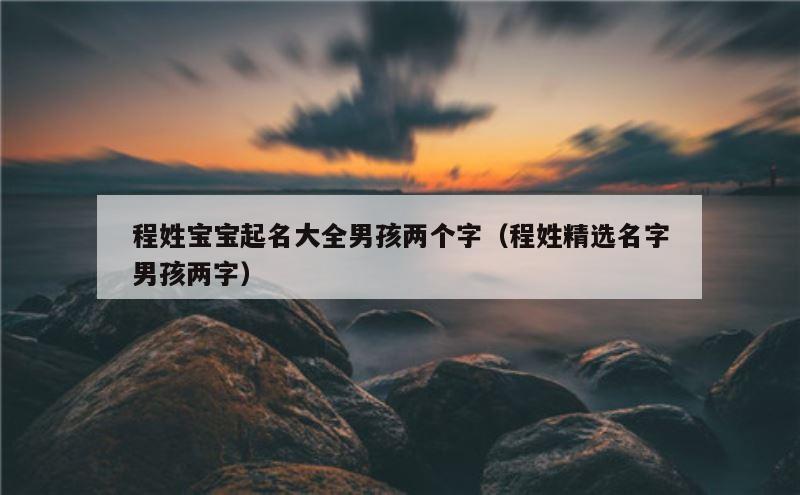 程姓宝宝起名大全男孩两个字（程姓精选名字男孩两字）