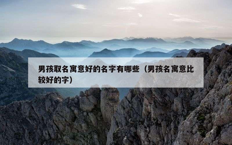 男孩取名寓意好的名字有哪些（男孩名寓意比较好的字）