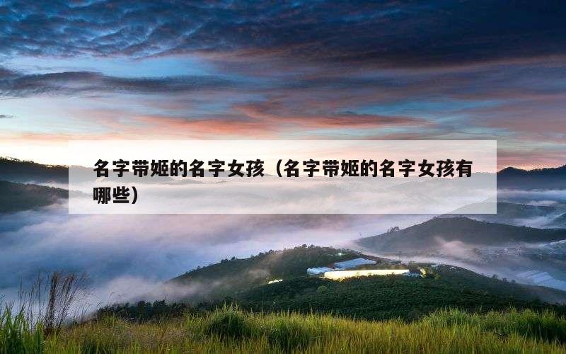 名字带姬的名字女孩（名字带姬的名字女孩有哪些）