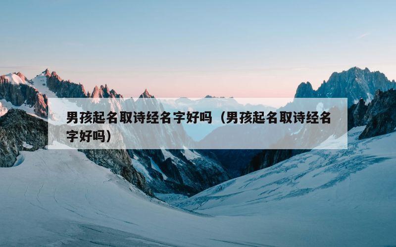 男孩起名取诗经名字好吗（男孩起名取诗经名字好吗）