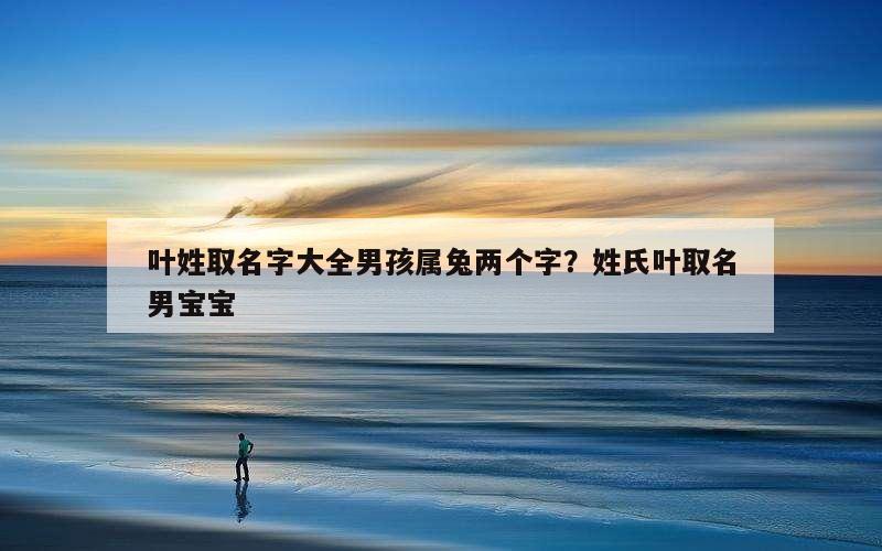 叶姓取名字大全男孩属兔两个字？姓氏叶取名男宝宝