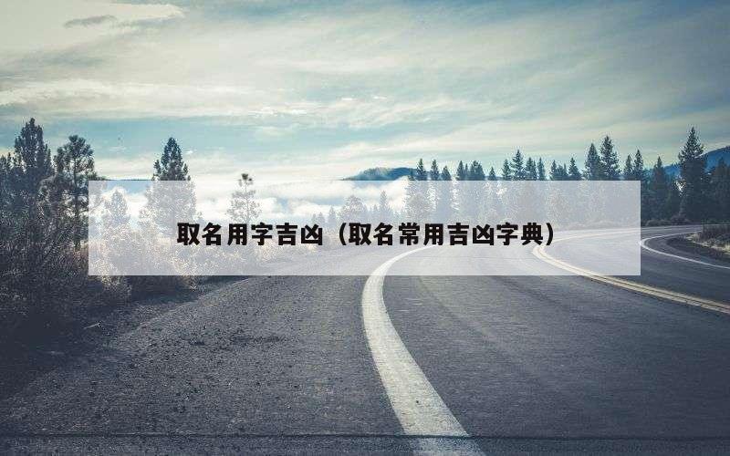 取名用字吉凶（取名常用吉凶字典）