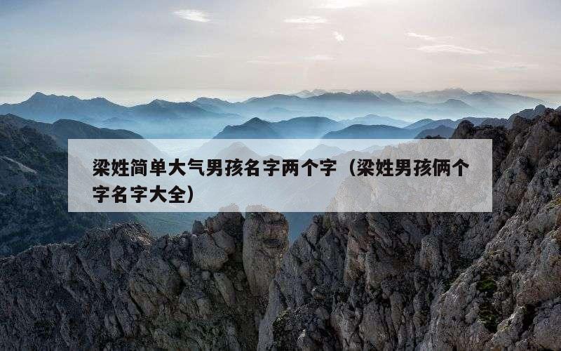 梁姓简单大气男孩名字两个字（梁姓男孩俩个字名字大全）