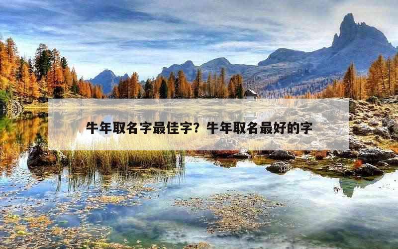 牛年取名字最佳字？牛年取名最好的字