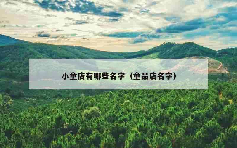 小童店有哪些名字（童品店名字）