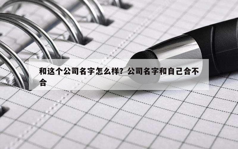 和这个公司名字怎么样？公司名字和自己合不合