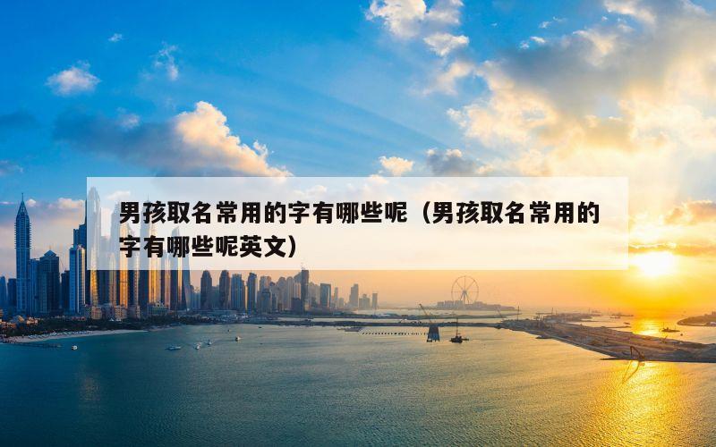 男孩取名常用的字有哪些呢（男孩取名常用的字有哪些呢英文）