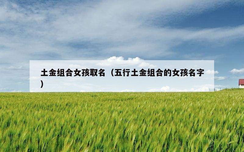 土金组合女孩取名（五行土金组合的女孩名字）