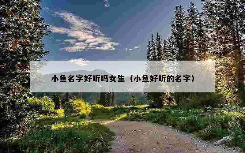 小鱼名字好听吗女生（小鱼好听的名字）