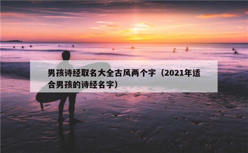 男孩诗经取名大全古风两个字（2021年适合男孩的诗经名字）
