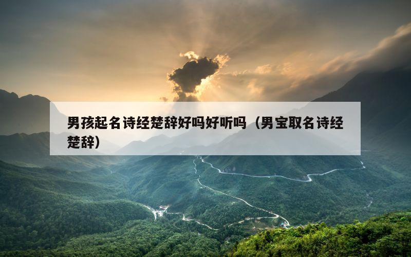 男孩起名诗经楚辞好吗好听吗（男宝取名诗经楚辞）