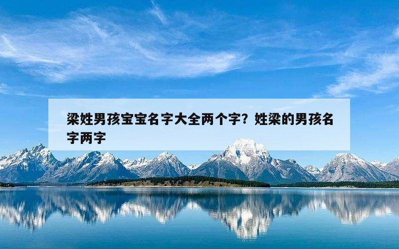 梁姓男孩宝宝名字大全两个字？姓梁的男孩名字两字