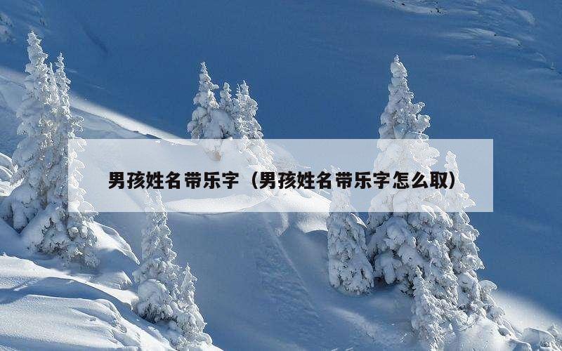 男孩姓名带乐字（男孩姓名带乐字怎么取）