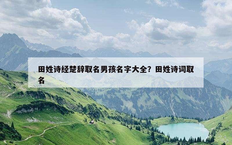 田姓诗经楚辞取名男孩名字大全？田姓诗词取名